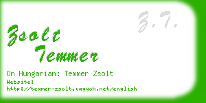 zsolt temmer business card